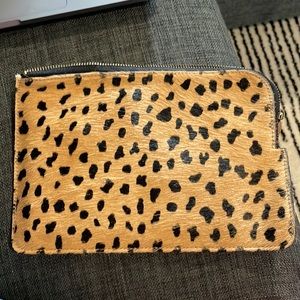 Madewell cheetah pouch